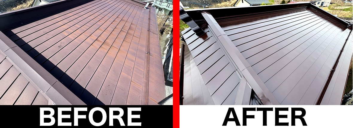 茅野市 屋根塗装工事 施工写真 建築塗装塗匠