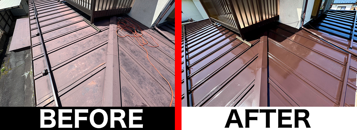 茅野市 屋根塗装工事 施工写真 建築塗装塗匠