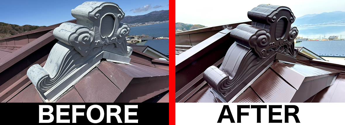 茅野市 屋根塗装工事 施工写真 建築塗装塗匠