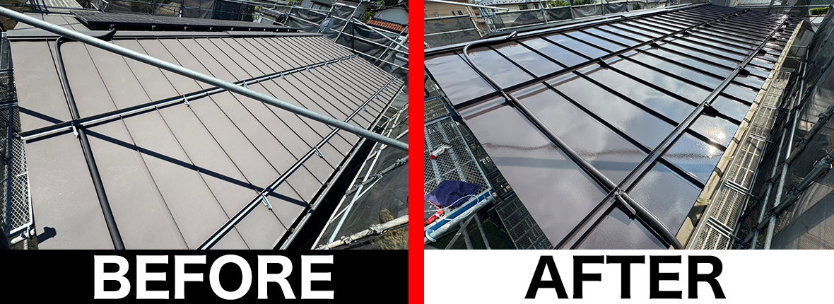 長野市 屋根塗装工事 施工写真 建築塗装塗匠