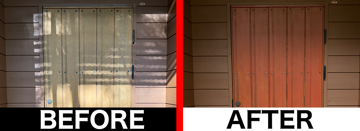 茅野市 玄関ドア塗装工事 施工写真 建築塗装塗匠