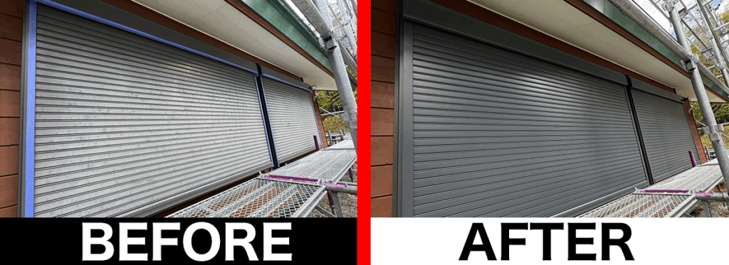 建築塗装塗匠　茅野市　シャッター塗装