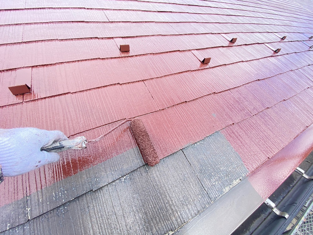 諏訪市屋根塗装工程1-3