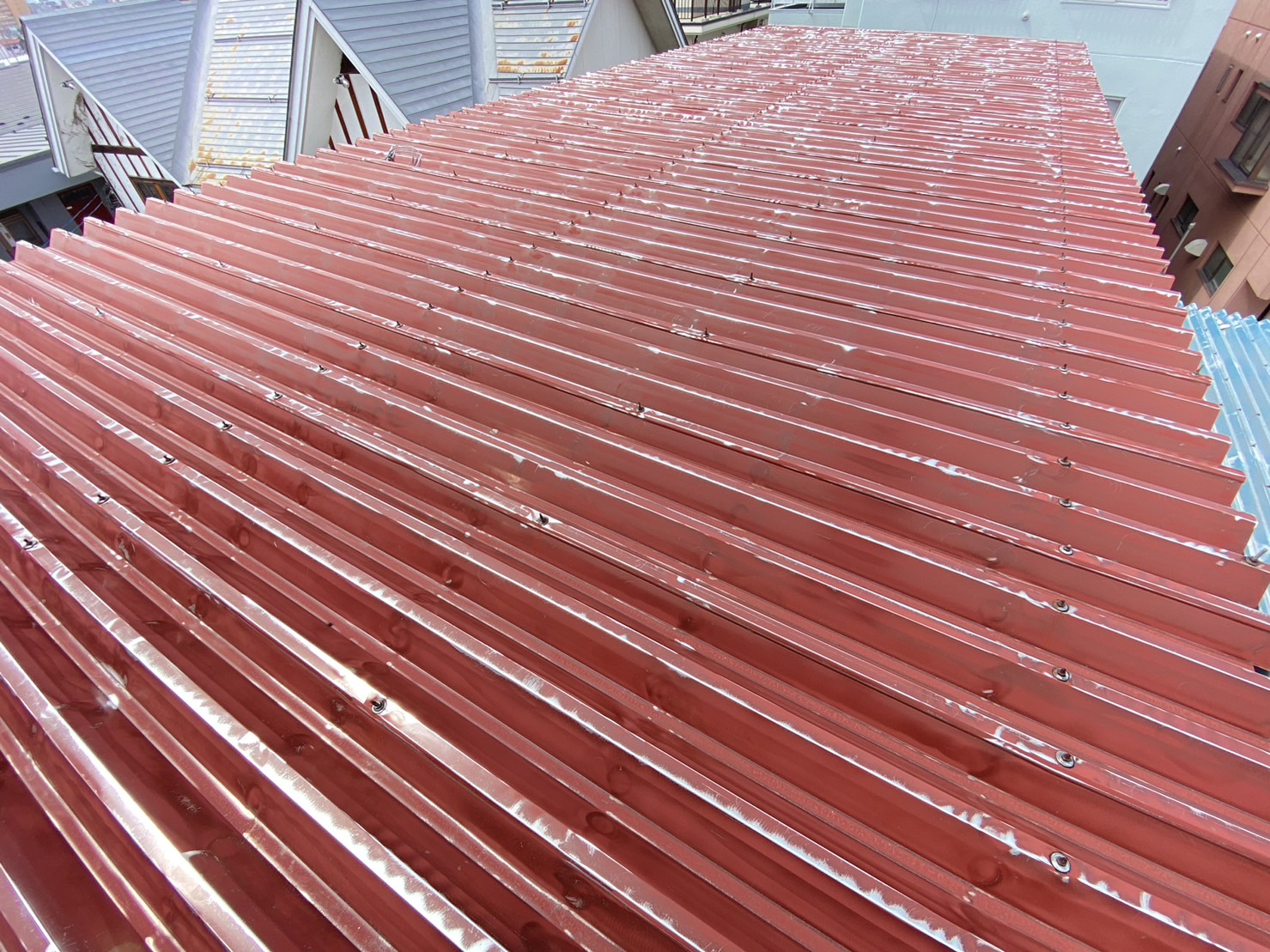 松本市めとば総業様 折半屋根・外壁塗装 施工前