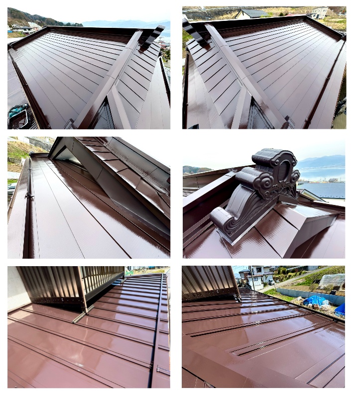 工程4-4 1階屋根の塗装完成・仕上がり確認