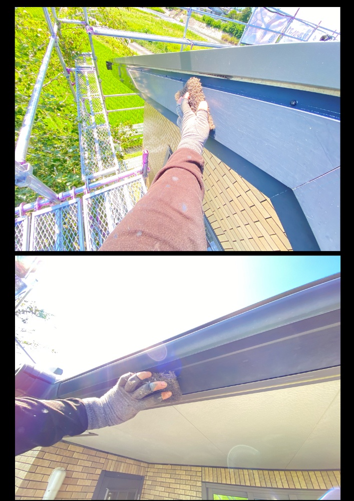 工程2-2 破風板・鼻隠しのケレン