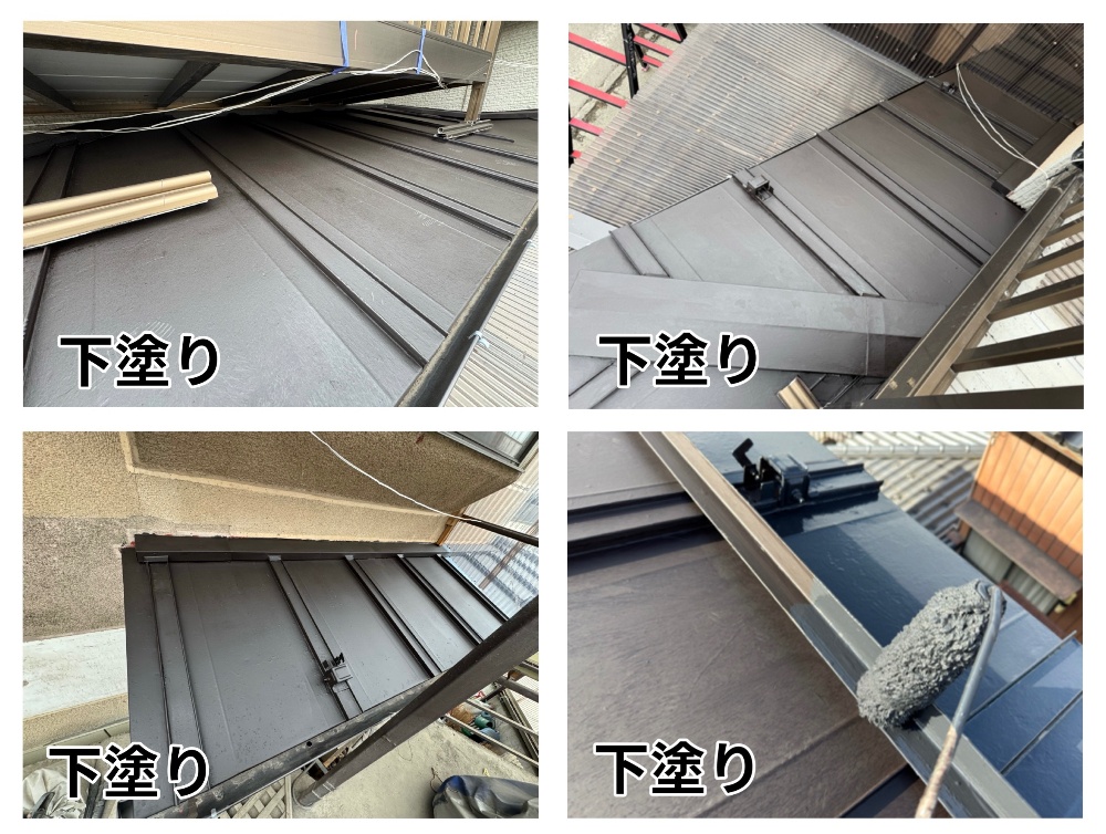 工程3-1 スーパーザウルスⅡによる下塗り（錆止め）塗装