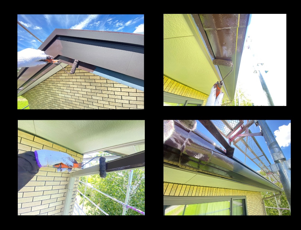 工程4-4 雨樋ウレタン塗装仕上げ