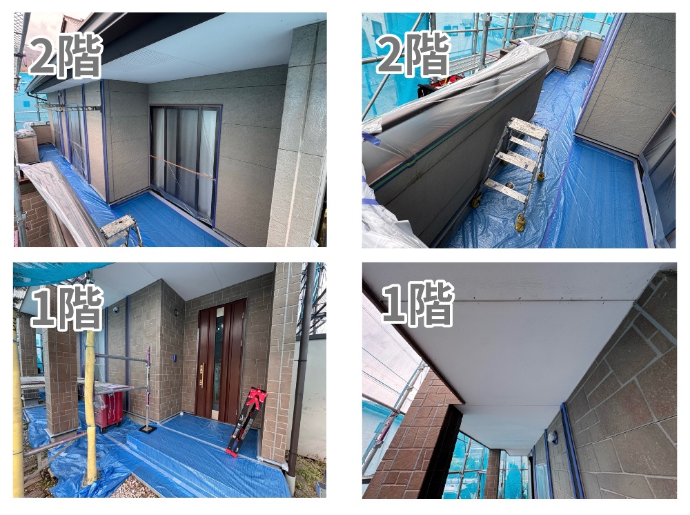 工程2-7 屋根中塗り完了状況