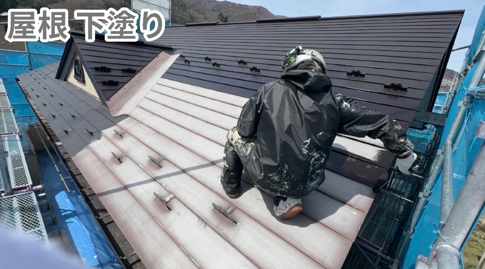 工程3-1 外壁ナノコンポジットF下塗り作業