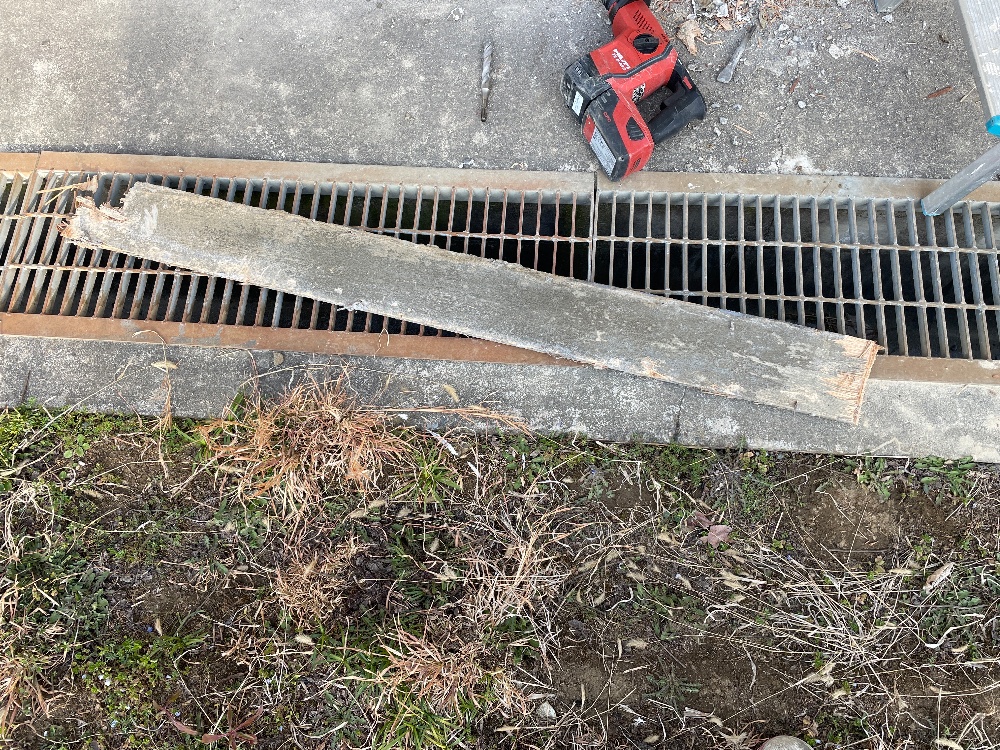 工程1-4 貫板撤去・構造クラック補修