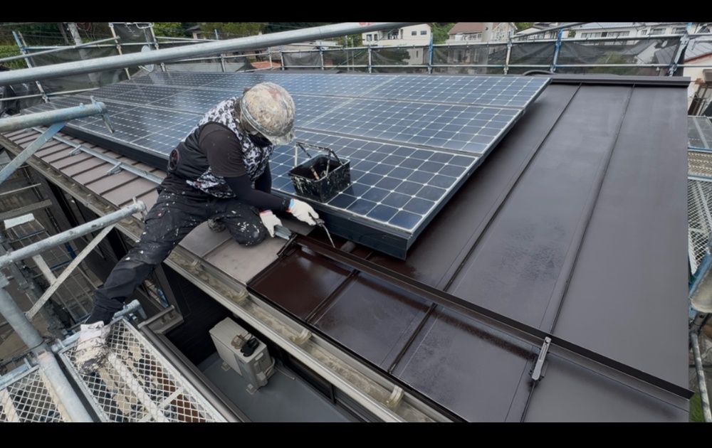 工程2-1 屋根下塗り
