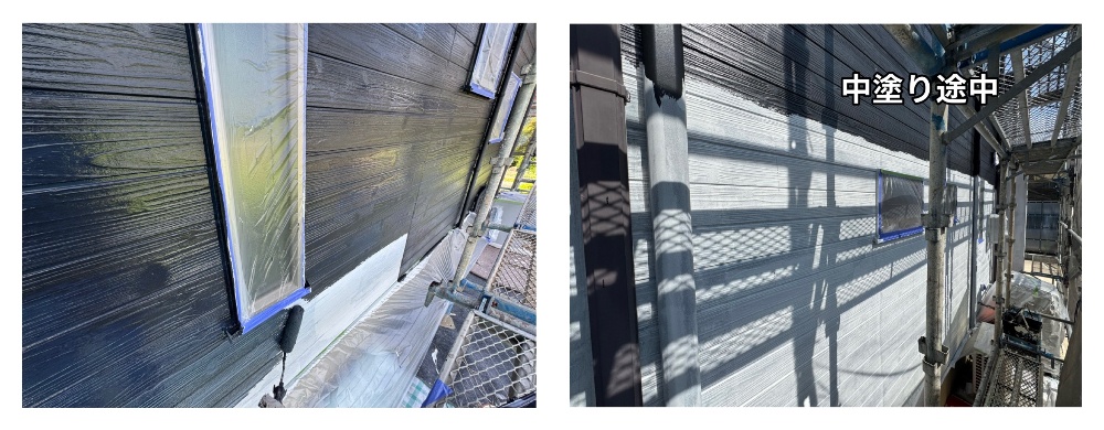 工程3-4 東西面中塗り