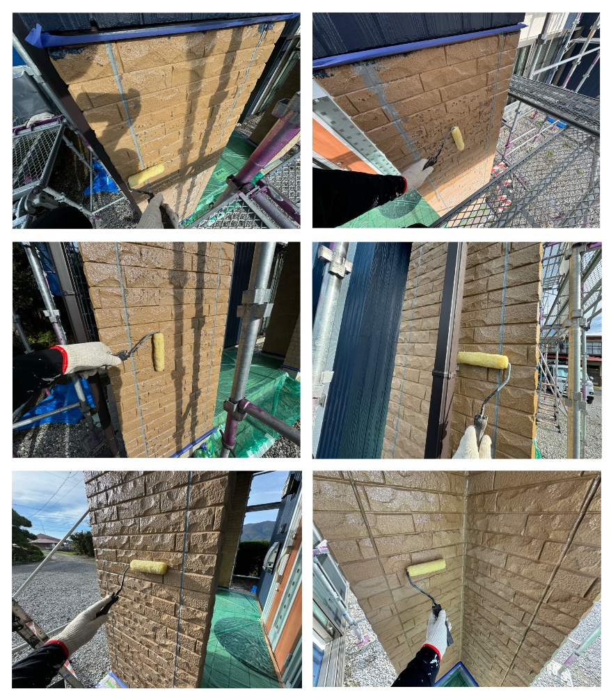 工程3-8 玄関サイディング 下塗り作業