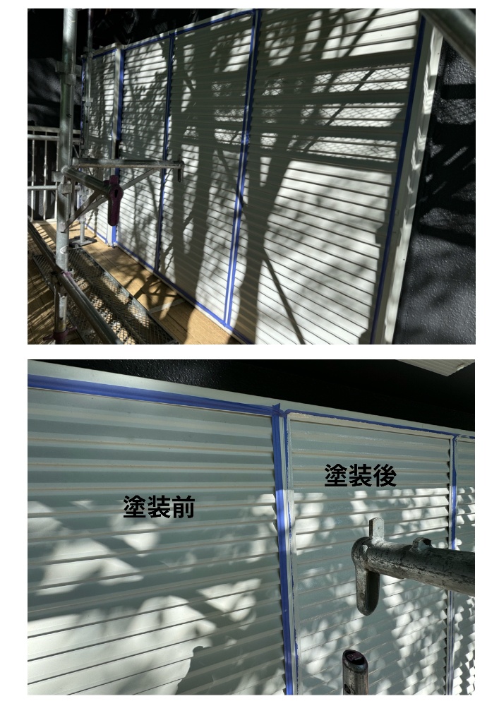 工程3-8 雨戸の白塗装完了