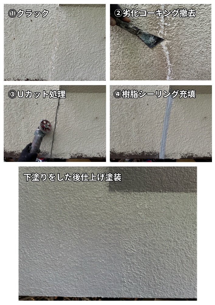 工程1-8 Uカット補修・玉吹きヘッドカット模様復元