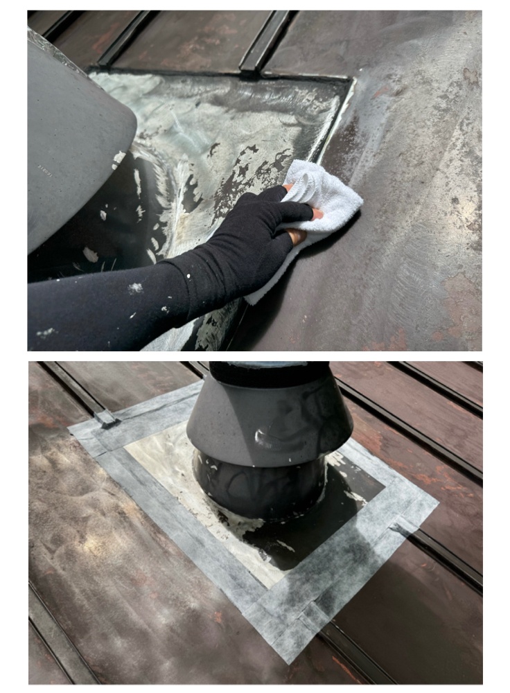 工程1-6 屋根・外壁全面の高圧洗浄作業