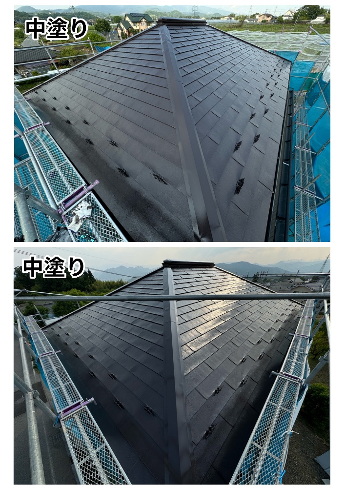 工程2-2 屋根中塗り