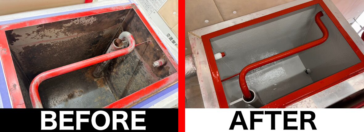 諏訪市 呼水槽防水工事 施工写真 建築塗装塗匠