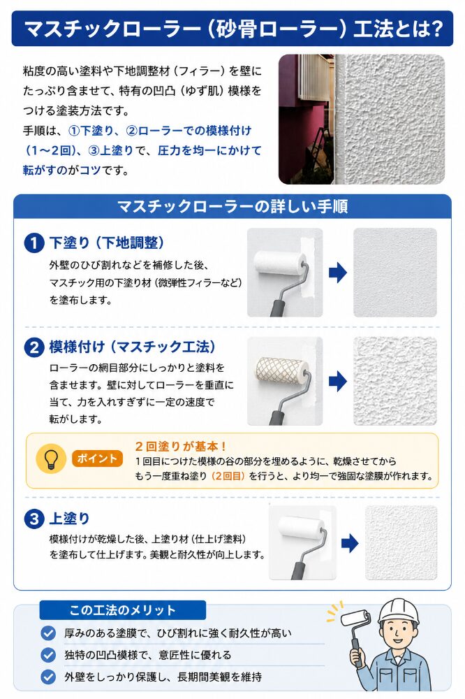マスチック工法で使用する専用ローラー