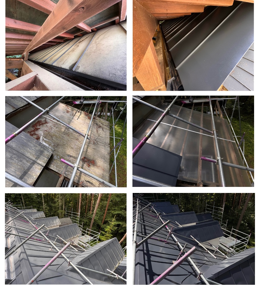 屋根の上塗り施工状況2