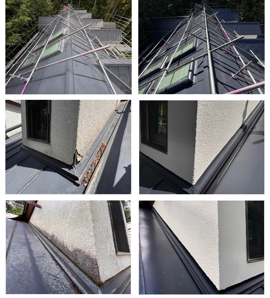 屋根の上塗り施工状況3
