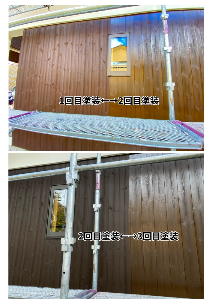 北側木部塗装2
