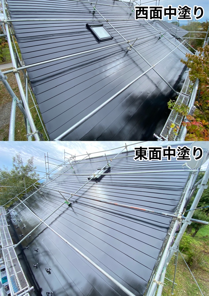 屋根中塗り完了