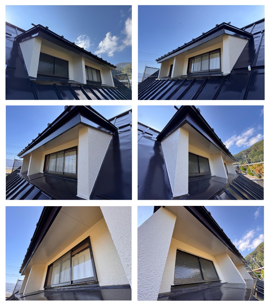 諏訪市K様邸の小壁の塗装完了後