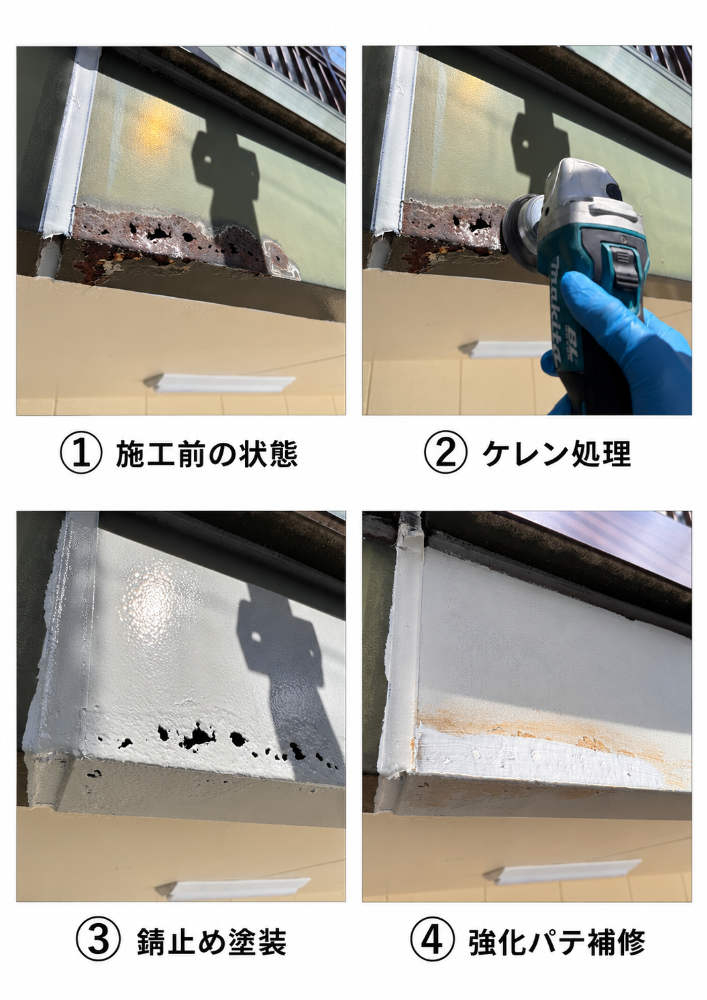 飯田市I様邸 パラペットの補修