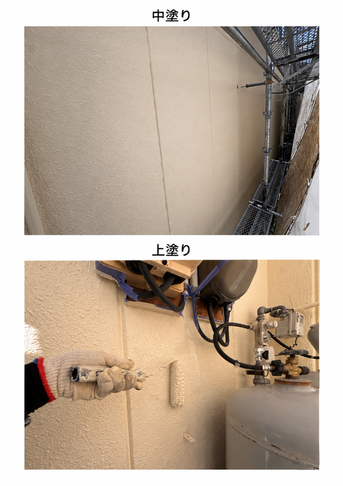 飯田市I様邸 東面外壁の仕上げ