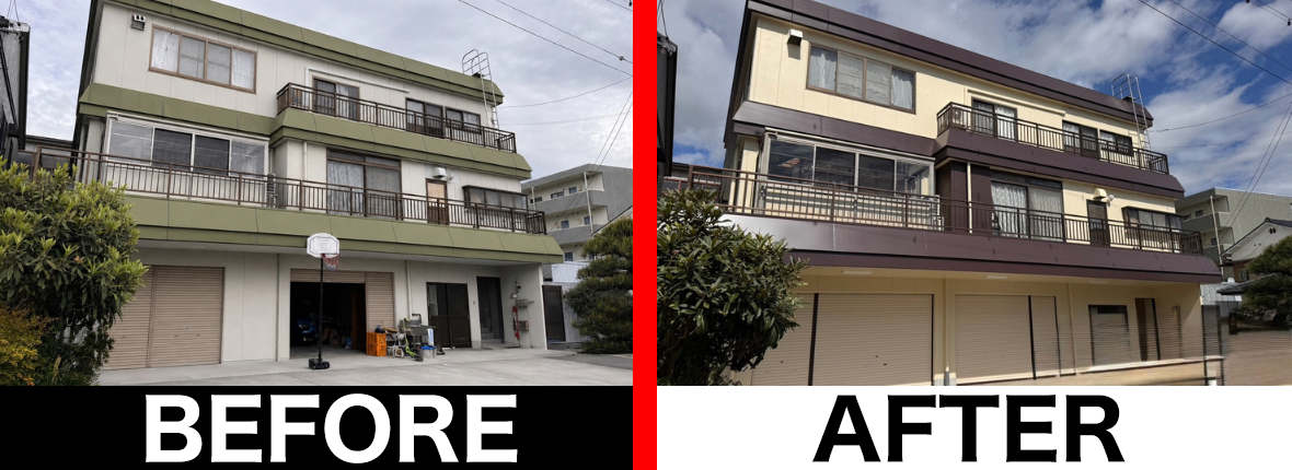 飯田市 I様邸 ナスコンで仕上げた折板屋根のフッ素塗装 建築塗装塗匠
